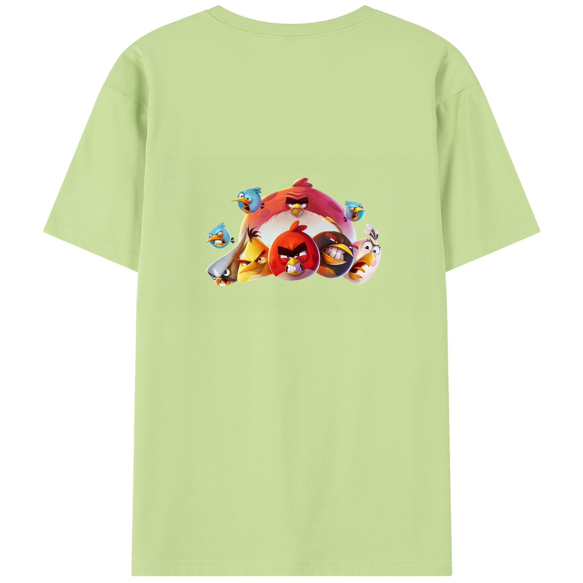 （画像用） Angry Birds アングリーバード 綿100％半袖Tシャツ（背面プリント）